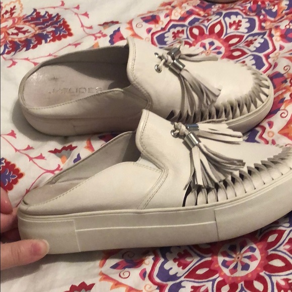 J/Slides Slip On Platform Loafer with Tassels - Picture 2 of 3